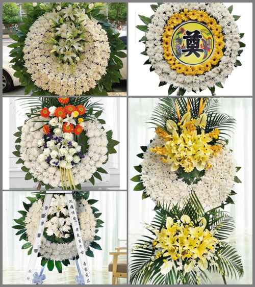 山东济宁邹城市看庄镇白石村花圈速递