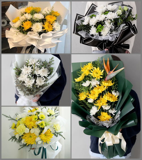 山东济宁邹城市看庄镇白石村白事花束代送